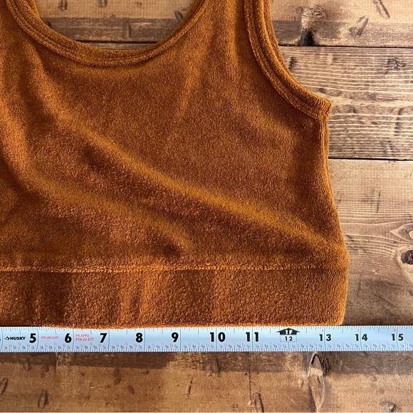 OFFLINE By Aerie Summer Lights Terry Tank Top Caramel Brown Size Small - Picture 10 of 12